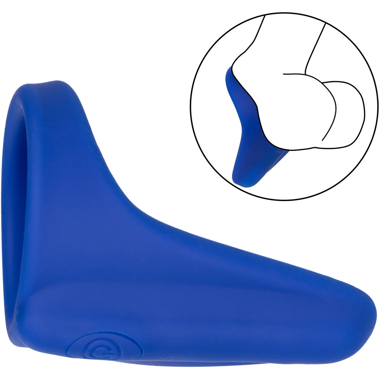 Admiral Liquid Silicone Rechargeable Waterproof Vibrating Perineum Massager & Cock Ring By CalExotics - Blue