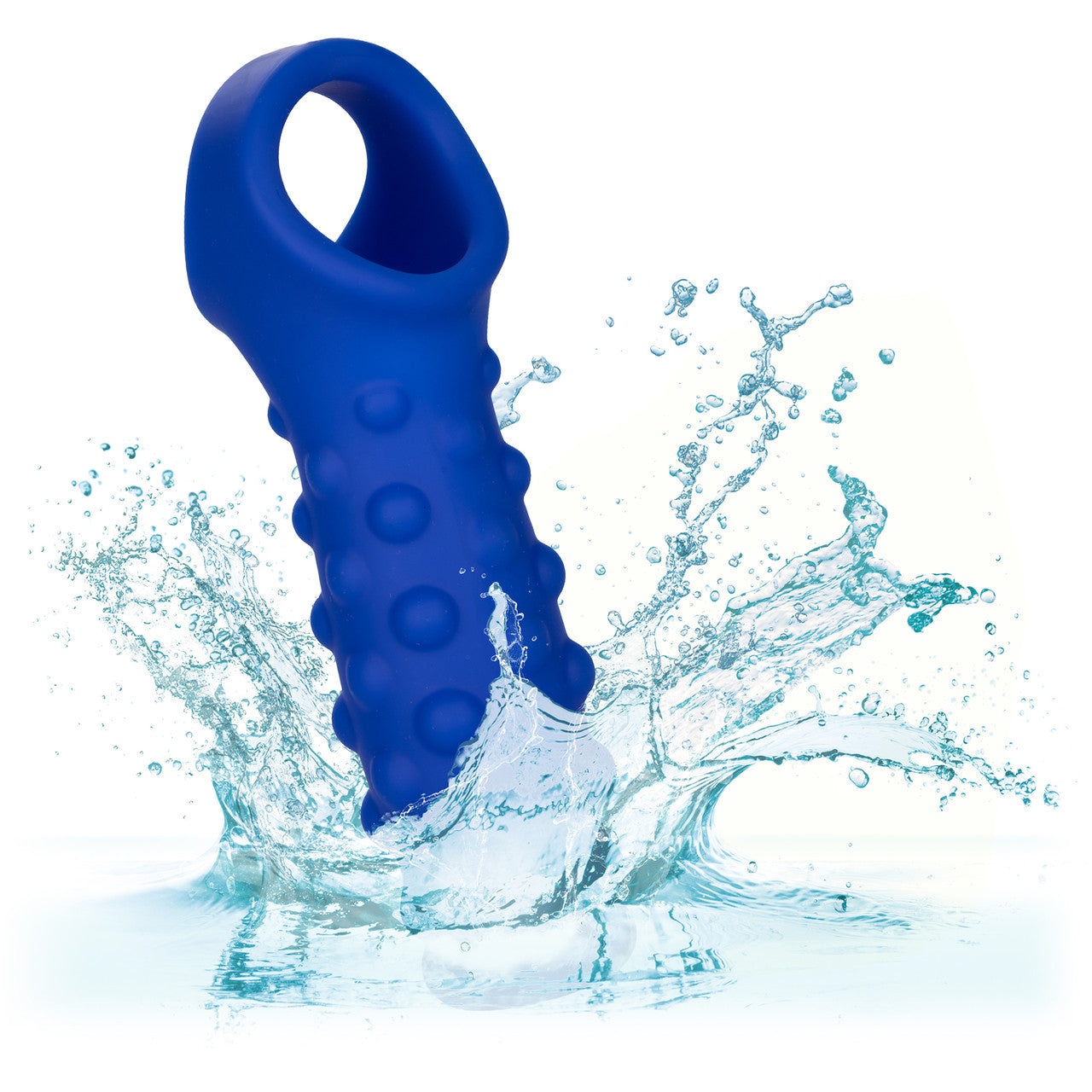 Admiral Liquid Silicone Beaded Penis Extension By CalExotics - Blue