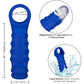 Admiral Liquid Silicone Beaded Penis Extension By CalExotics - Blue