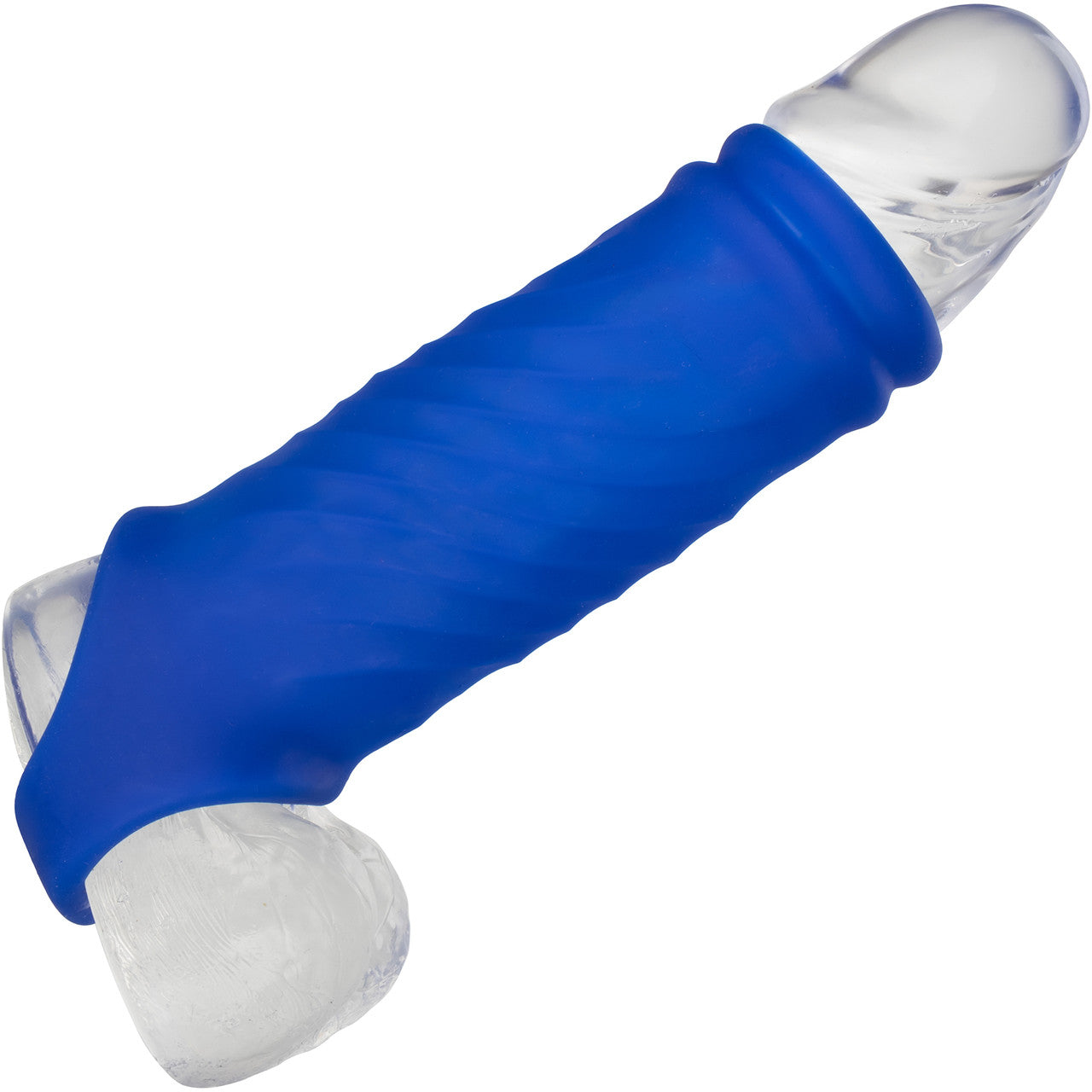 Admiral Liquid Silicone Wave Penis Extension By CalExotics - Blue