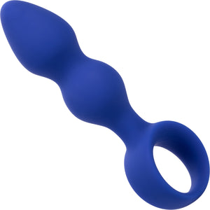 Admiral Advanced Beaded Silicone Anal Probe By CalExotics - Blue