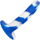 Admiral Swirl Probe 5.5" Silicone Suction Cup Dildo By CalExotics - Blue & White