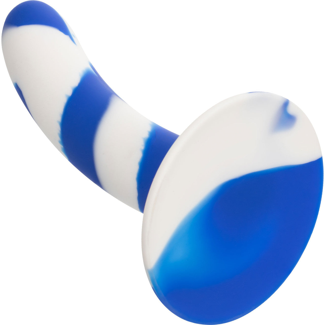 Admiral Swirl Probe 5.5" Silicone Suction Cup Dildo By CalExotics - Blue & White