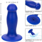 Admiral Liquid Silicone First Mate Rechargeable Waterproof Vibrating Anal Probe By CalExotics - Blue