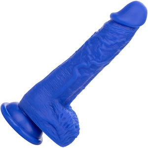 Admiral Sailor 7" Rechargeable Waterproof Vibrating Silicone Suction Cup Dildo By CalExotics - Blue