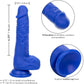 Admiral Sailor 7" Rechargeable Waterproof Vibrating Silicone Suction Cup Dildo By CalExotics - Blue