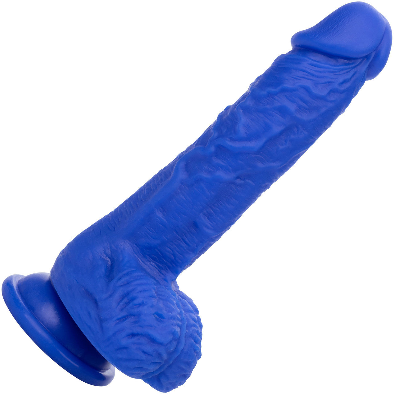 Admiral Sailor 7" Rechargeable Waterproof Vibrating Silicone Suction Cup Dildo By CalExotics - Blue