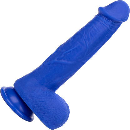 Admiral Captain 8" Rechargeable Waterproof Vibrating Silicone Suction Cup Dildo By CalExotics - Blue