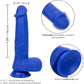 Admiral Captain 8" Rechargeable Waterproof Vibrating Silicone Suction Cup Dildo By CalExotics - Blue