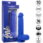 Admiral Captain 8" Rechargeable Waterproof Vibrating Silicone Suction Cup Dildo By CalExotics - Blue