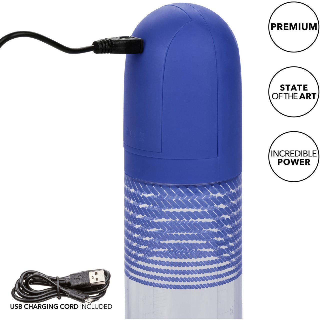 Admiral Rechargeable Rock Hard Penis Pump Kit By CalExotics - Blue