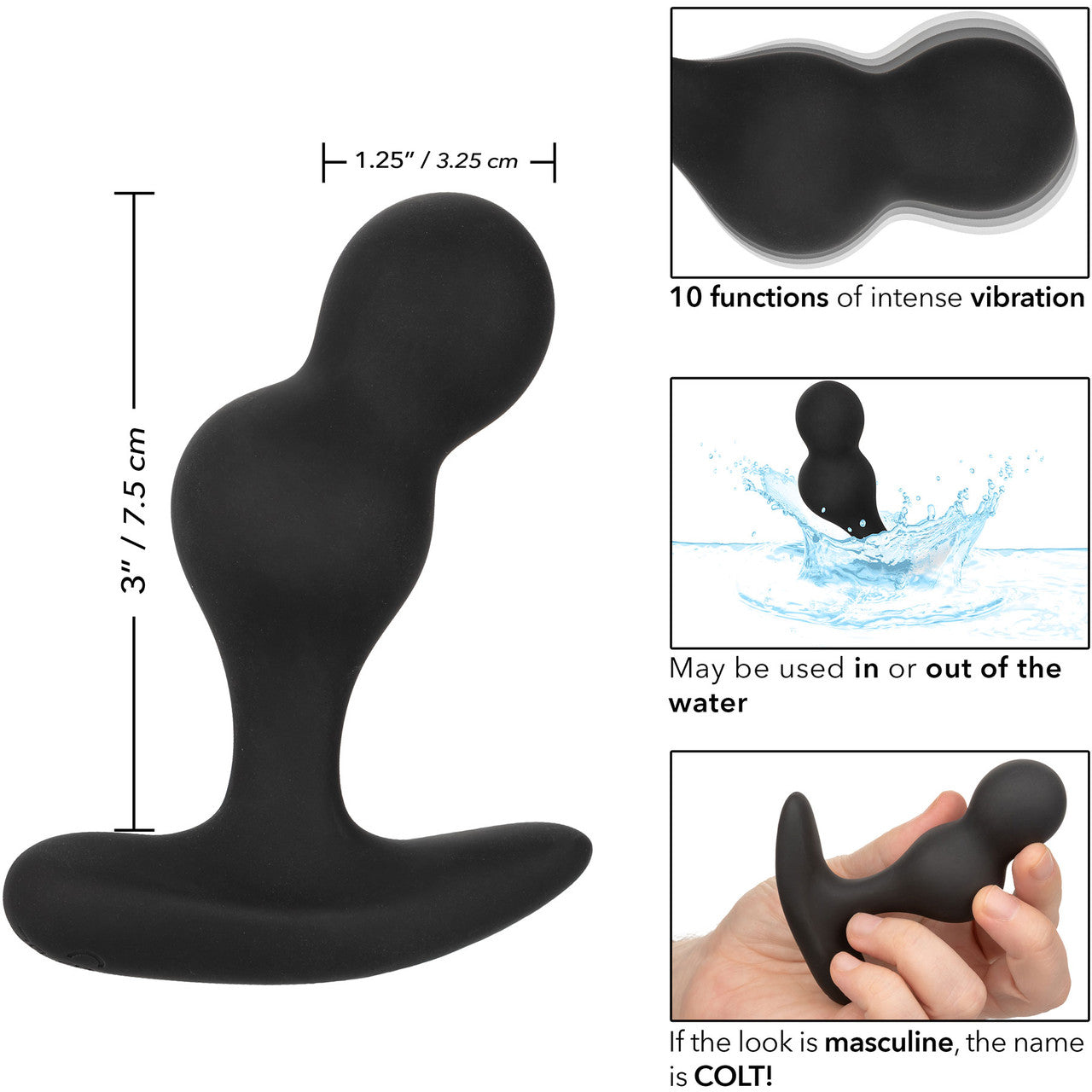 Rechargeable Waterproof Anal Vibrator Rechargeable Waterproof Anal Vibrator