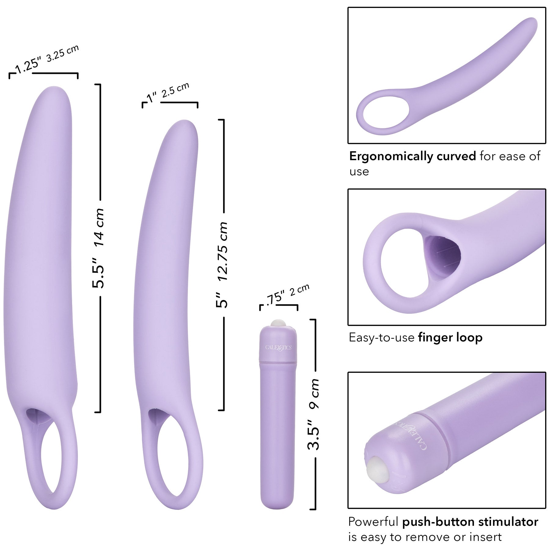 Dr. Laura Berman® Isabelle™ Set of 2 Vibrating Silicone Dilators