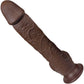 The Seaman 7.5 Inch Silicone Realistic Dildo With Balls & Suction Cup Base By Fukena - Chocolate