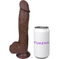 The Seaman 7.5 Inch Silicone Realistic Dildo With Balls & Suction Cup Base By Fukena - Chocolate