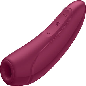 Satisfyer Curvy 1+ Pressure Wave Waterproof Rechargeable Clitoral Stimulator - Red