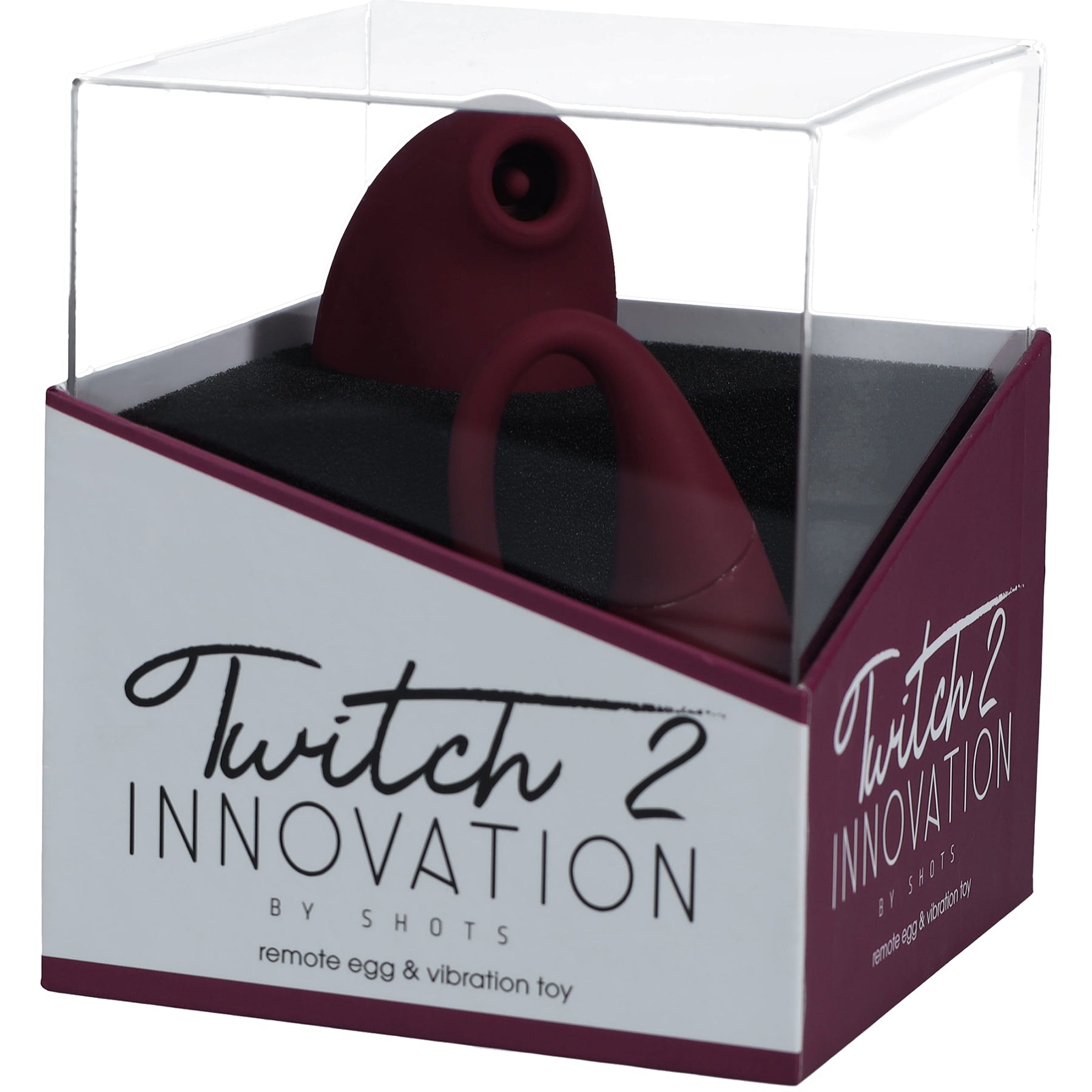 Innovation TWITCH 2 Clitorial Suction Stimulator & Insertable Vibrating Egg - Burgundy