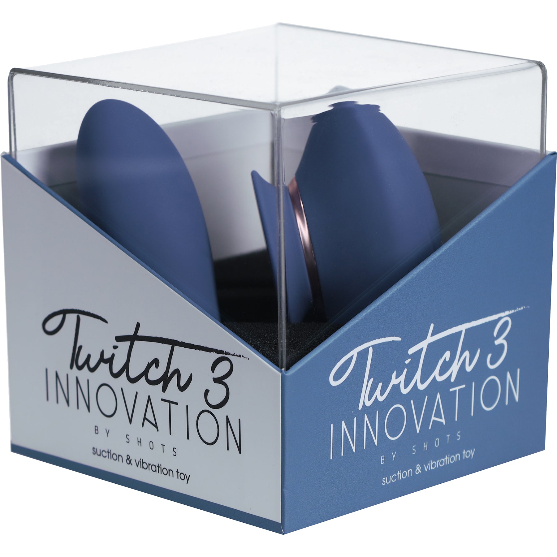 Innovation TWITCH 3 Silicone Dual Stimulator With Suction & Vibration - Blue