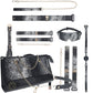 Ouch! Florence Collection - 9 Piece Bondage Kit With Bag - Black