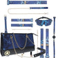 Ouch! Florence Collection - 9 Piece Bondage Kit With Bag - Blue