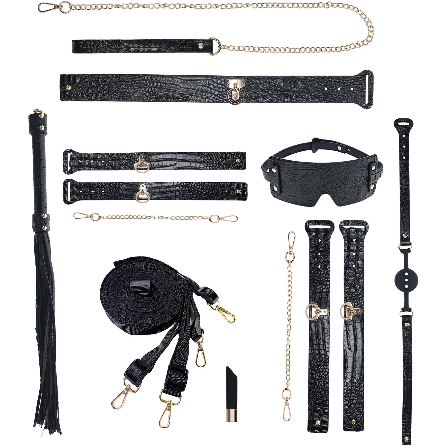 Ouch! Rome Collection - 9 Piece Bondage Kit With Bag