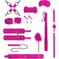 Ouch! Intermediate 10 Piece Bondage Kit - Pink