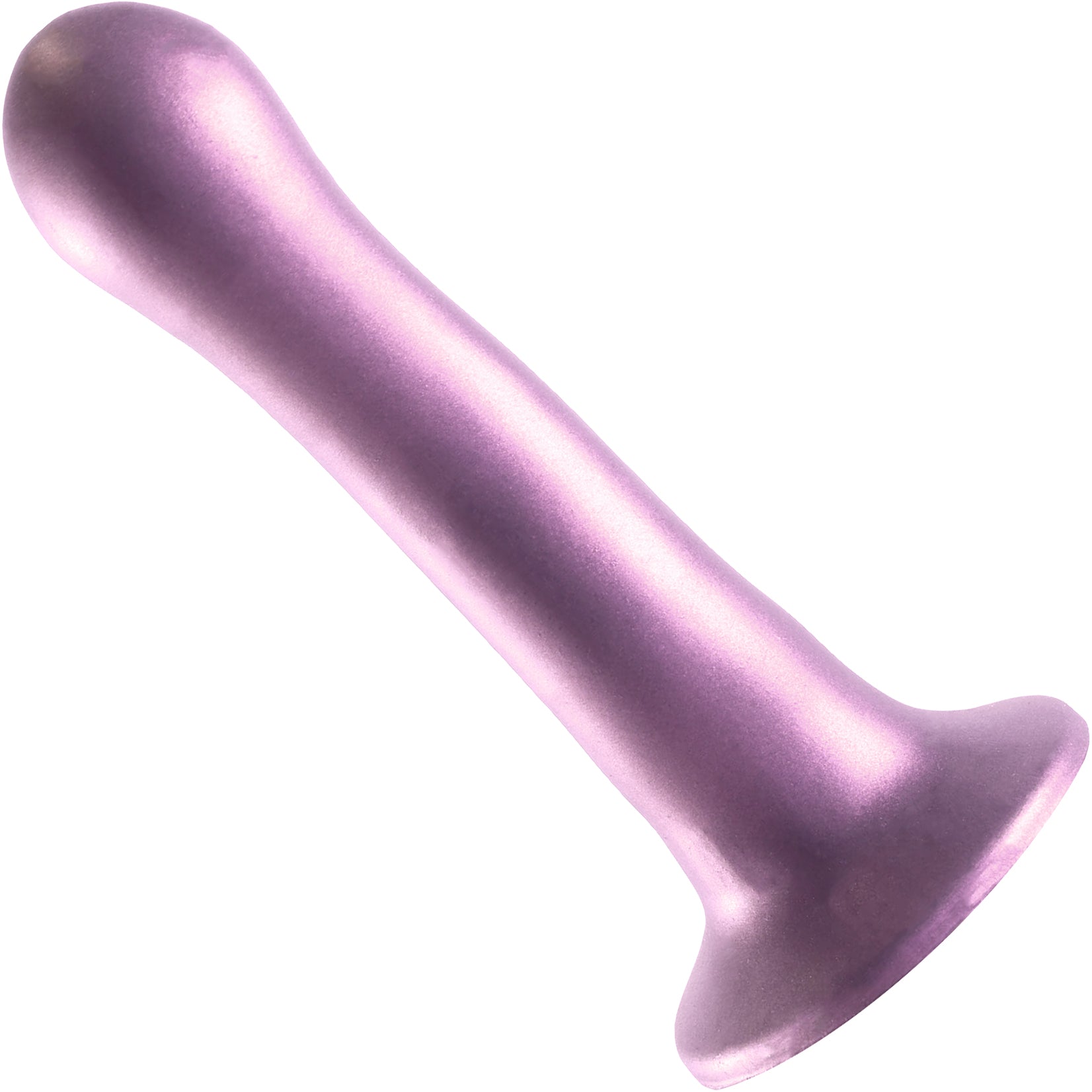 Ouch! 7" Ultra Soft Silicone Curvy G-Spot Dildo - Rose Gold