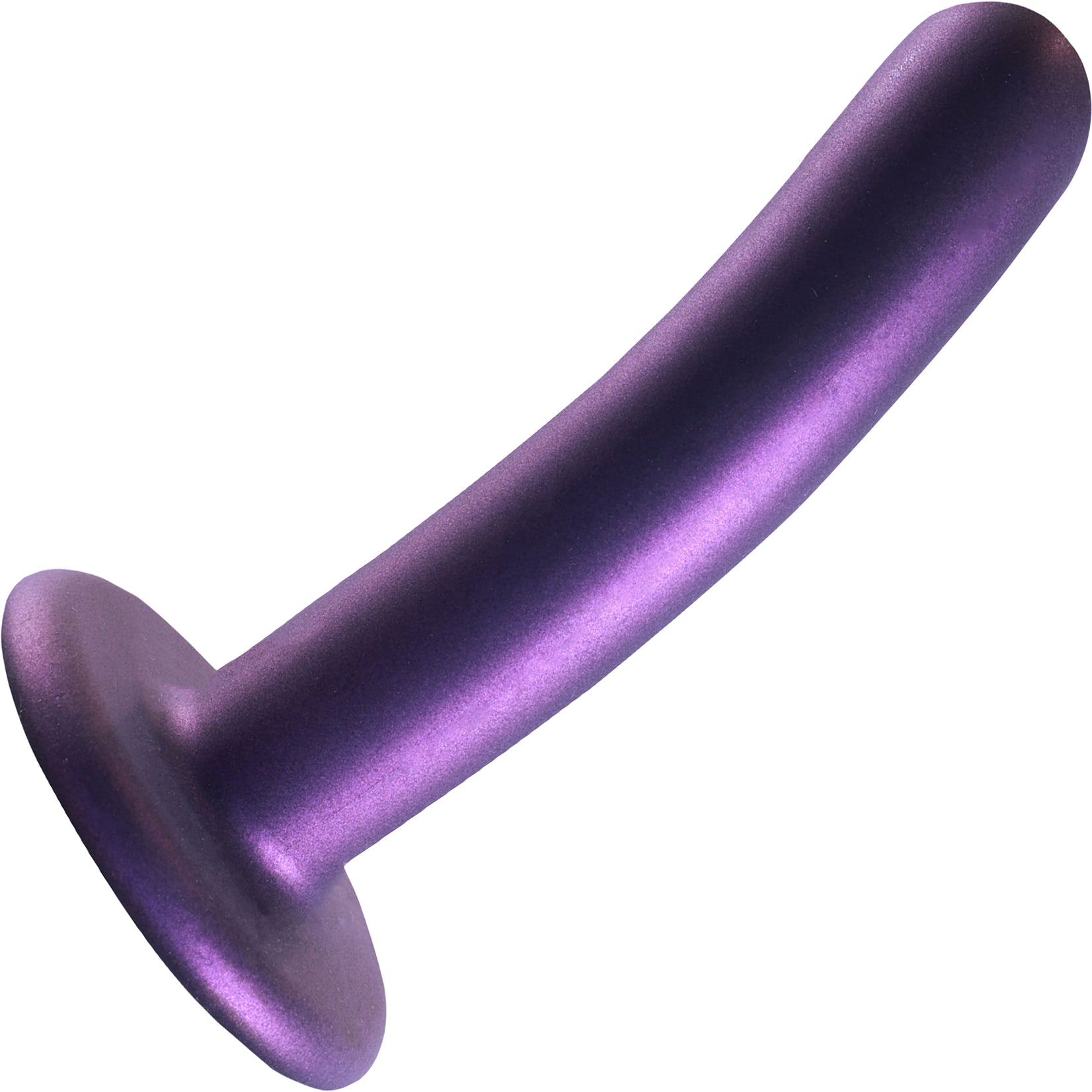 Ouch! 5" Smooth Silicone G-Spot Dildo - Metallic Purple