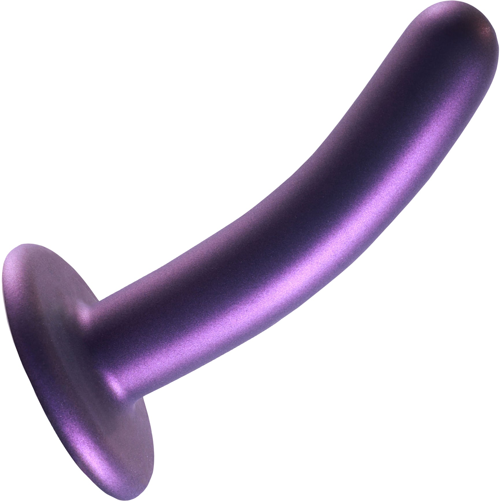 Ouch! 5" Smooth Silicone G-Spot Dildo - Metallic Purple