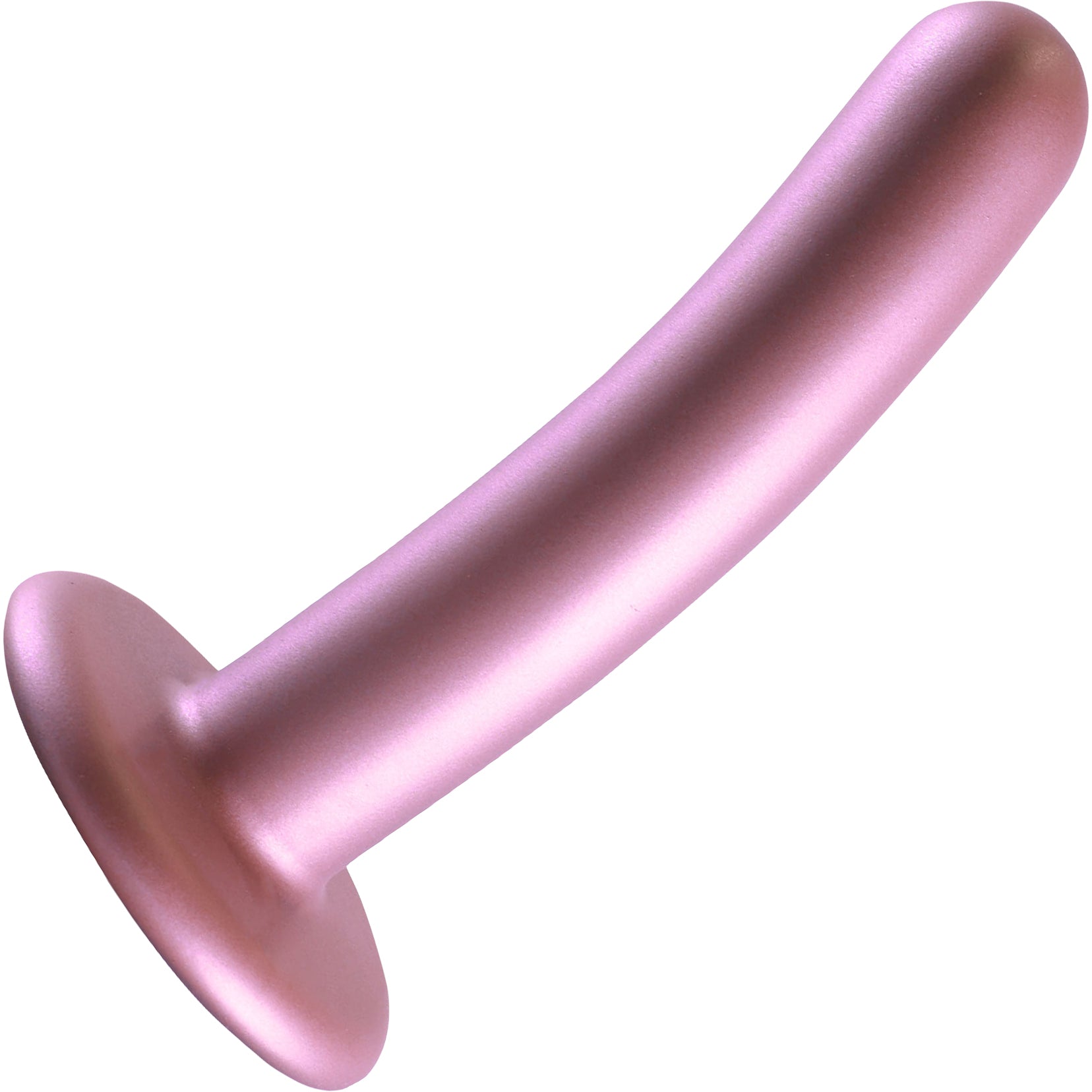 Ouch! 5" Smooth Silicone G-Spot Dildo - Rose Gold