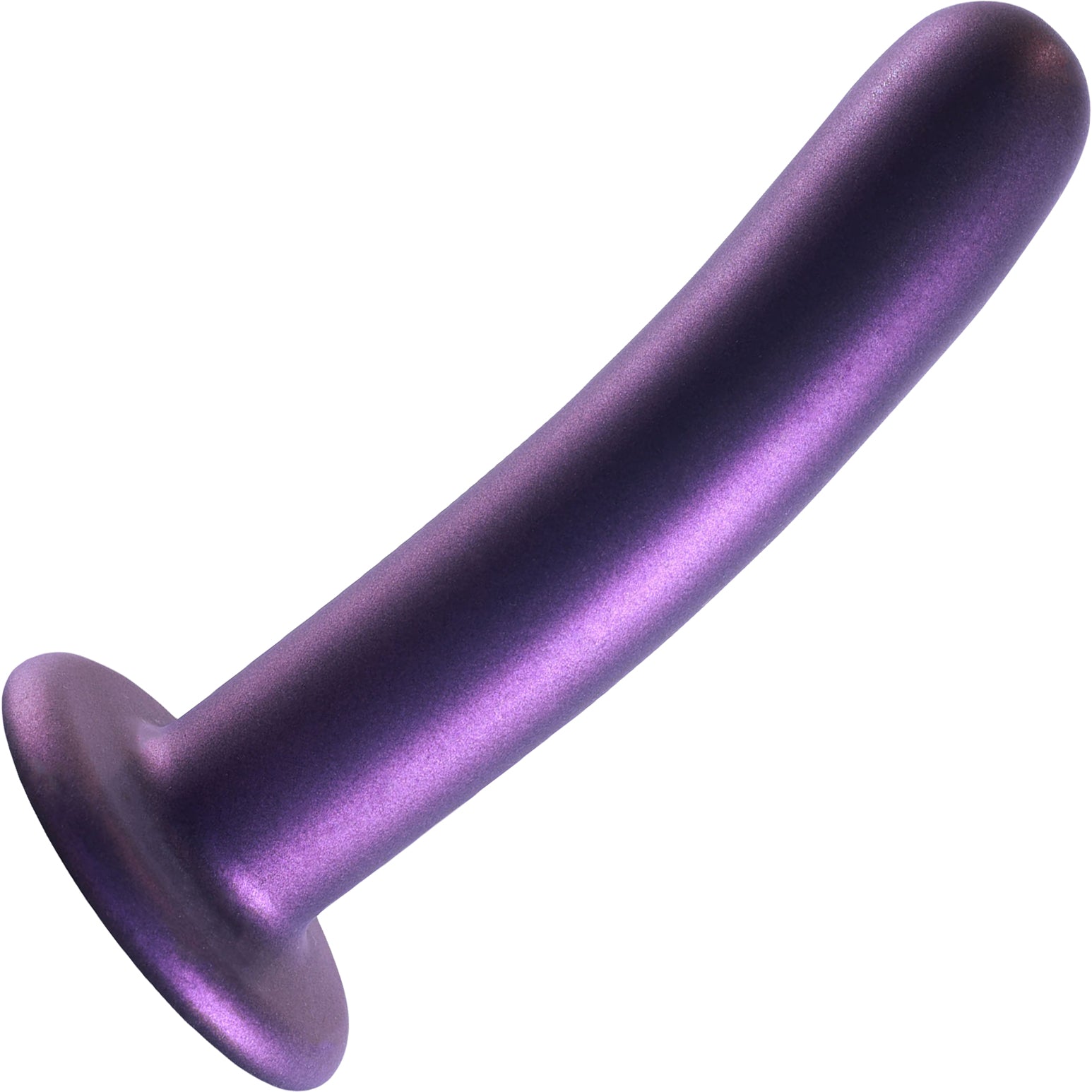 Ouch! 6" Smooth Silicone G-Spot Dildo - Metallic Purple