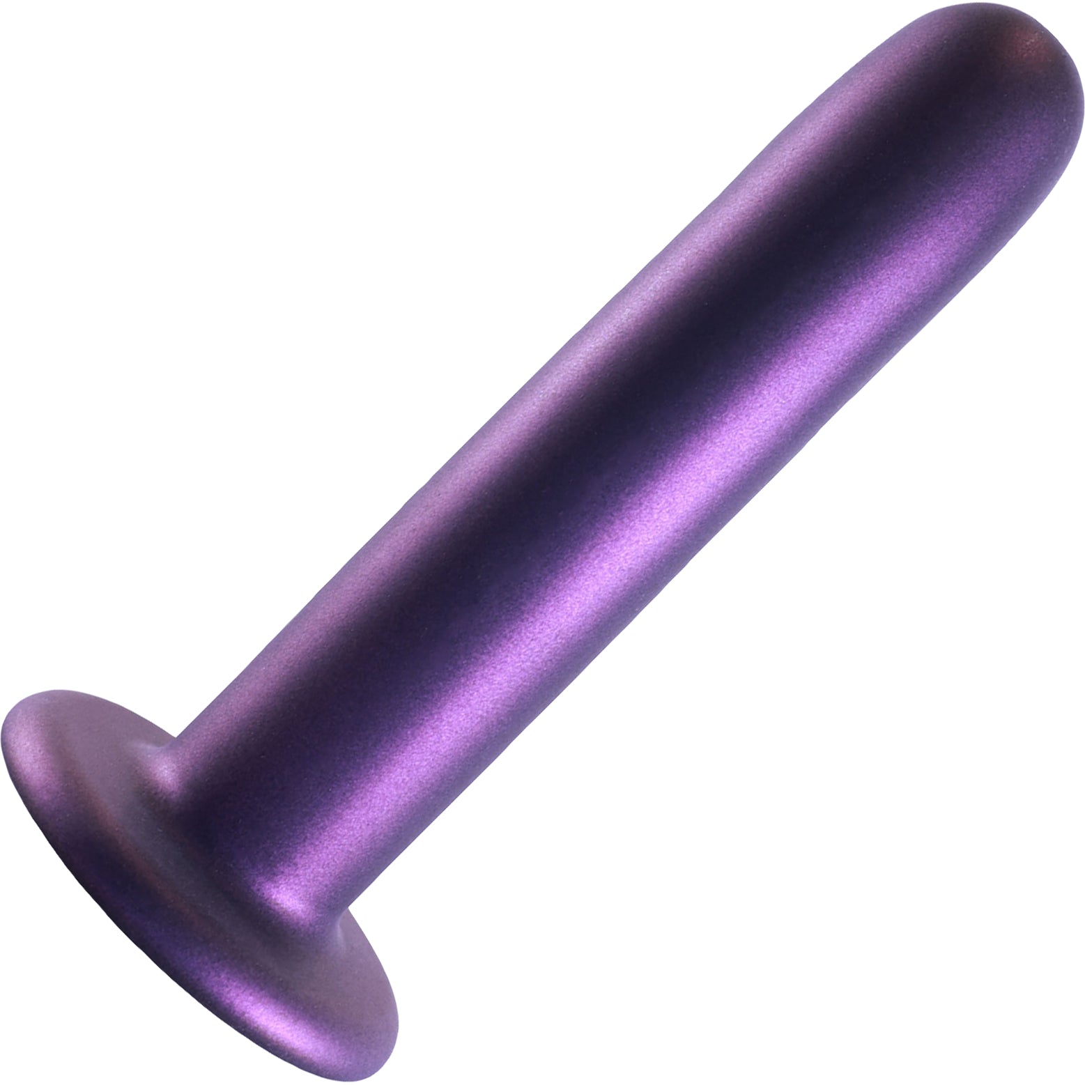 Ouch! 6" Smooth Silicone G-Spot Dildo - Metallic Purple