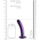 Ouch! 6" Smooth Silicone G-Spot Dildo - Metallic Purple