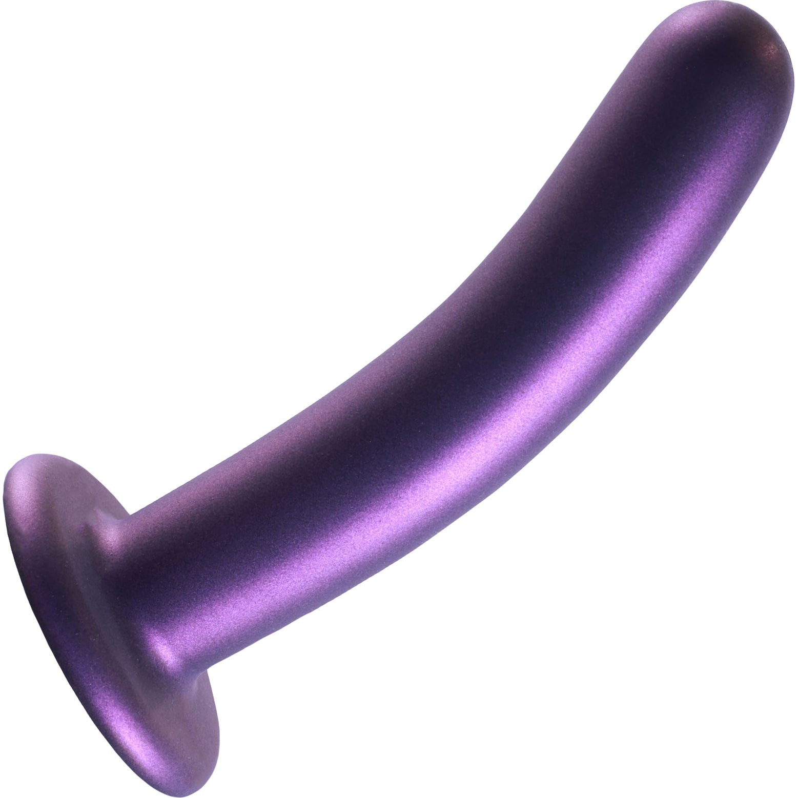 Ouch! 6" Smooth Silicone G-Spot Dildo - Metallic Purple