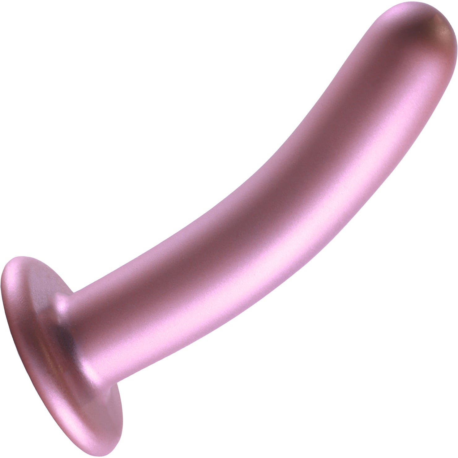 Ouch! 6" Smooth Silicone G-Spot Dildo - Rose Gold