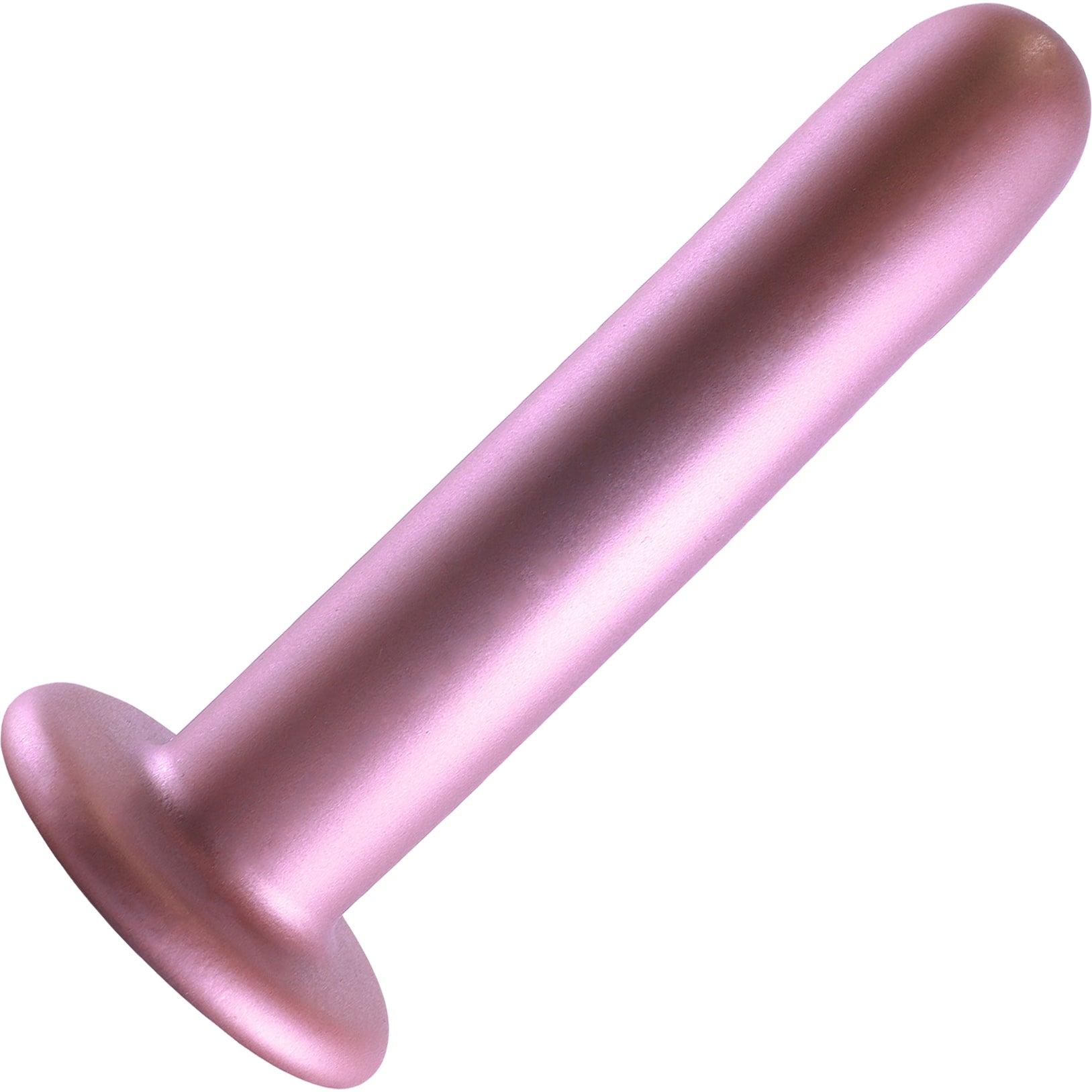 Ouch! 6" Smooth Silicone G-Spot Dildo - Rose Gold