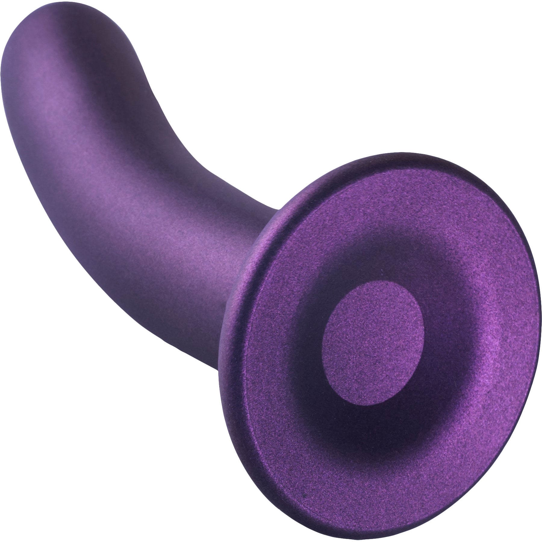 Ouch! 7" Smooth Silicone G-Spot Dildo - Metallic Purple