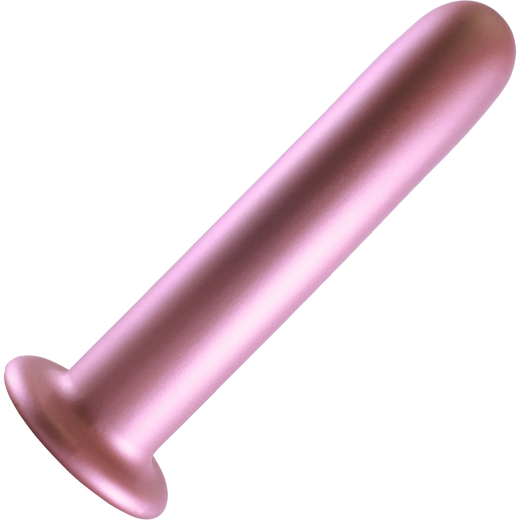 Ouch! 7" Smooth Silicone G-Spot Dildo - Rose Gold