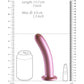 Ouch! 7" Smooth Silicone G-Spot Dildo - Rose Gold