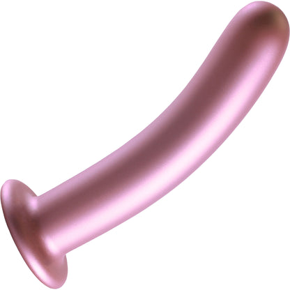 Ouch! 7" Smooth Silicone G-Spot Dildo - Rose Gold