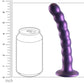 Ouch! 6.5" Beaded Silicone G-Spot Dildo - Metallic Purple Size Chart