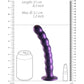 Ouch! 8" Beaded Silicone Suction Cup G-Spot Dildo - Metallic Purple