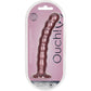 Ouch! 8" Beaded Silicone Suction Cup G-Spot Dildo - Rose Gold