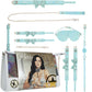 Ouch! Paris Collection - 9 Piece Bondage Kit With Bag - Turquoise