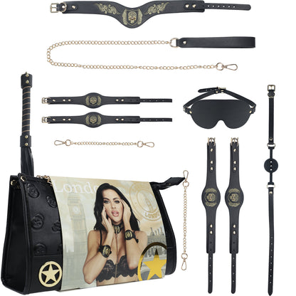 Ouch! London Collection - 9 Piece Bondage Kit With Bag