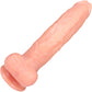 The Showoff 8.5 Inch Silicone Realistic Dildo With Balls & Suction Cup Base By Fukena - Vanilla