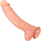 The Showoff 8.5 Inch Silicone Realistic Dildo With Balls & Suction Cup Base By Fukena - Vanilla