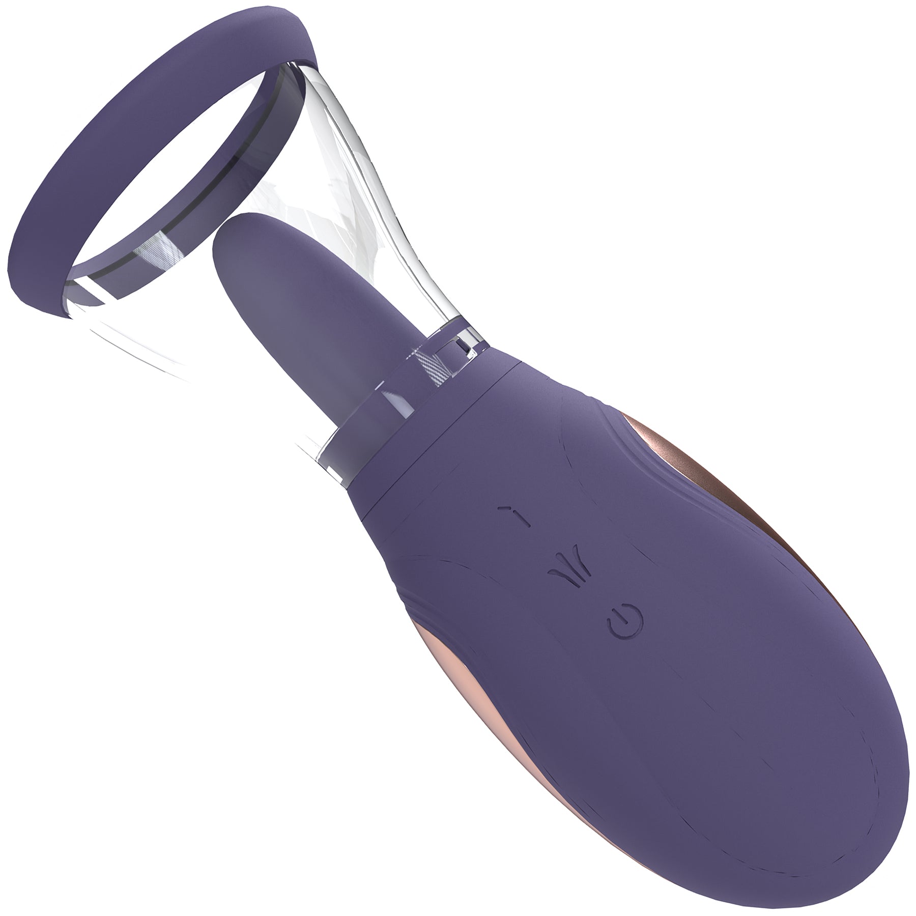 Pumped Enhance Automatic Silicone Rechargeable Vulva & Breast Pump With Tongue - Purple