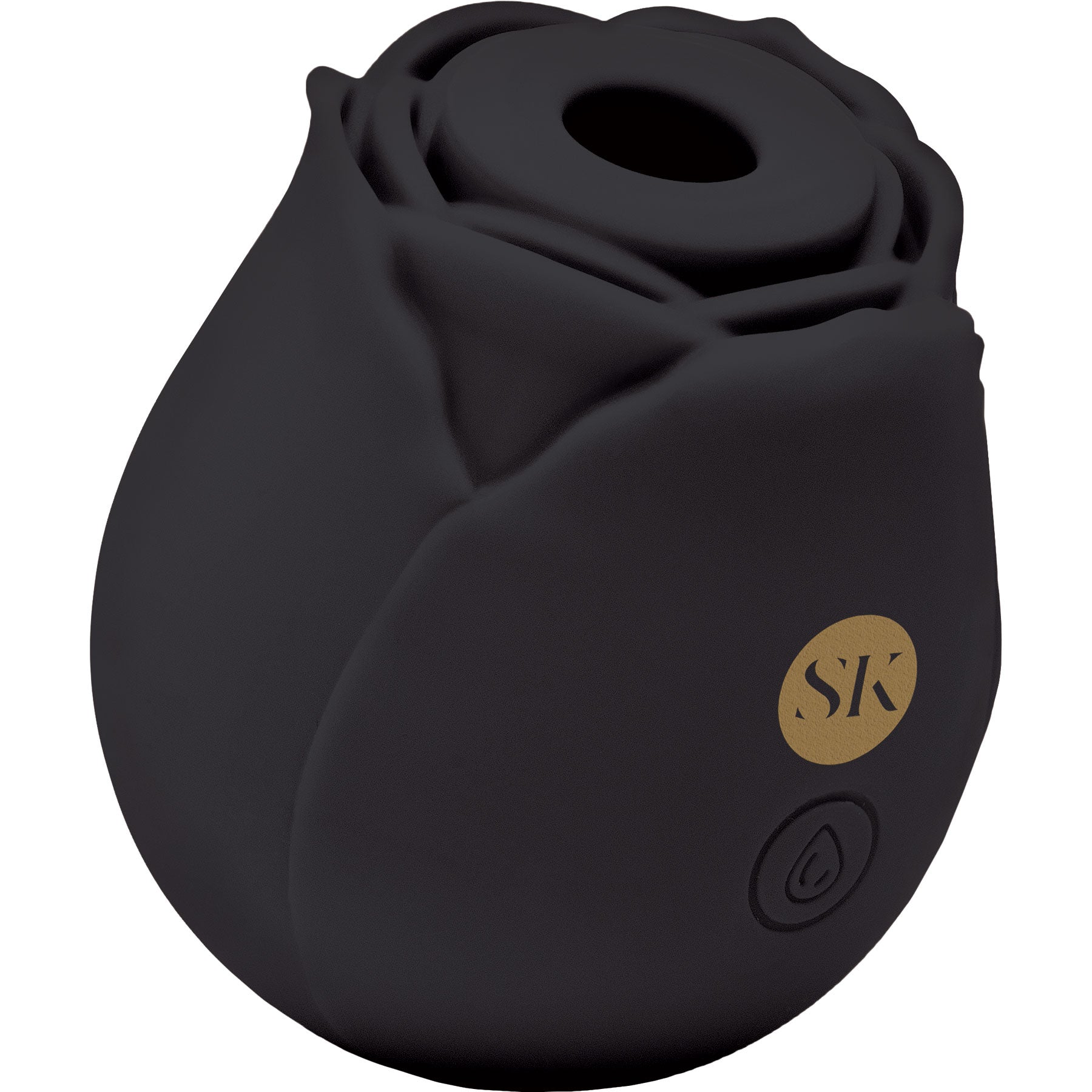 Secret Kisses Rosegasm Rechargeable Silicone Clitoral Pressure Wave Stimulator - Black