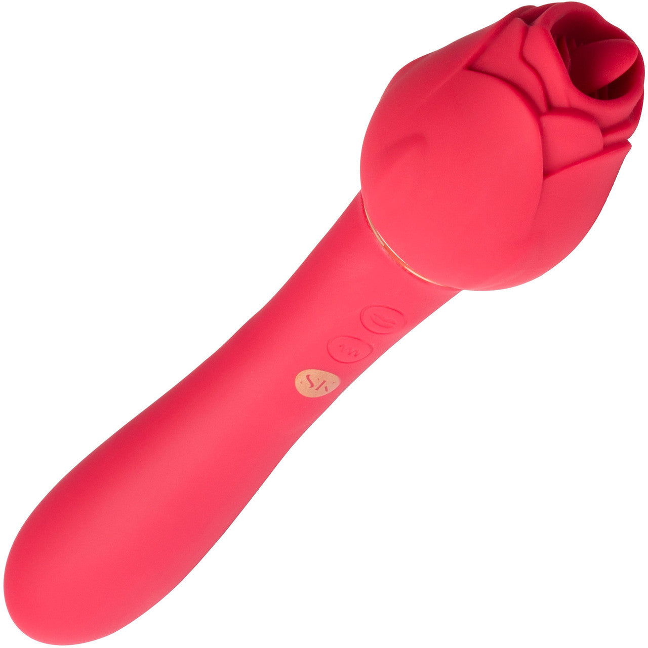 Secret Kisses Rosegasm Lingo Rechargeable Silicone Double Ended Licking Vibrator